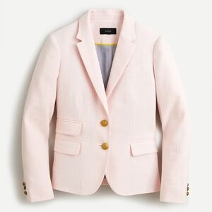 J. Crew Dalton Blazer In Italian Cotton-linen Baby Pink Pastel Size 10